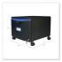 Storex Single-Drawer Mobile Filing Cabinet, 1 Legal/Letter-Size File Drawer, Black/Blue, 14.75" x 18.25" x 12.75" (61269U01C)
