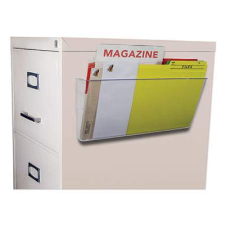Storex Unbreakable Magnetic Wall File, Letter/Legal, 16 x 7, Single Pocket, Clear (70325U06C)
