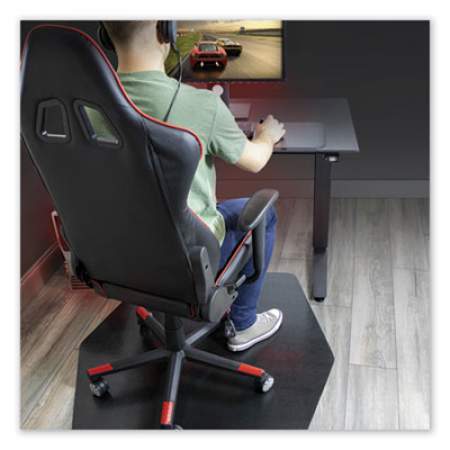 ES Robbins Game Zone Chair Mat, For Hard Floor/Medium Pile Carpet, 42 x 46, Black (121563)