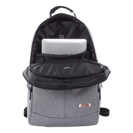 Swiss Mobility Sterling Slim Business Backpack, Holds Laptops 15.6", 5.5" x 5.5" x 18", Gray (BKP1066SMGRY)