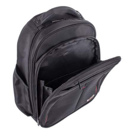 Swiss Mobility Purpose 2 Section Business Backpack, Laptops 15.6", 8.5" x 8.5" x 19.5", Black (BKP1000SMBK)