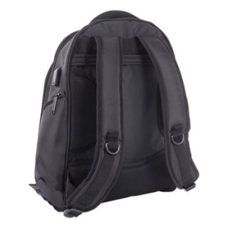 Swiss Mobility Purpose 2 Section Business Backpack, Laptops 15.6", 8.5" x 8.5" x 19.5", Black (BKP1000SMBK)