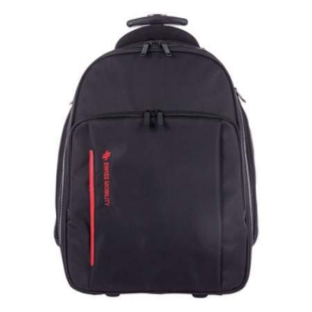 Swiss Mobility Stride Business Backpack On Wheels, For Laptops 15.6", 10" x 10" x 21.5", Black (BKPW1018SMBK)