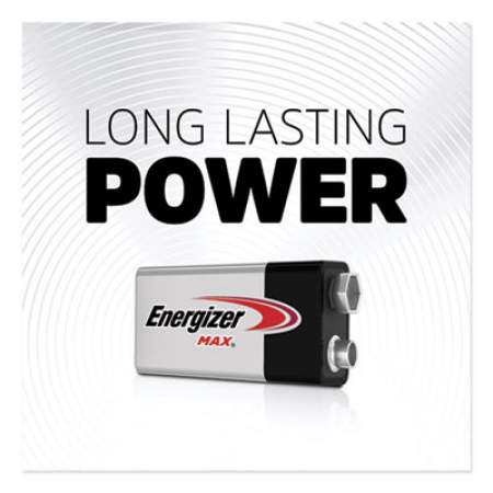 Energizer MAX Alkaline 9V Batteries, 2/Pack (522BP2)