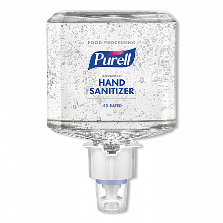 Food Processing Advanced Hand Sanitizer E3 Gel, 1,200 mL Bottle, Fragrance-Free, For ES6 Dispensers, 2/Carton (646102)
