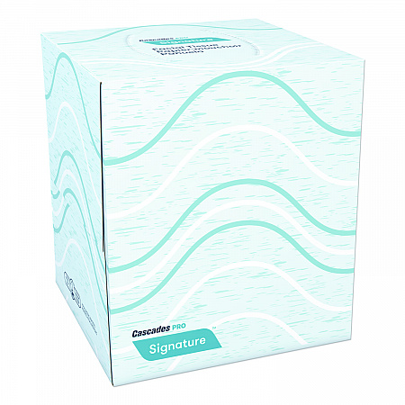 Signature Facial Tissue, Cube Box, 2-Ply, White, 90 Sheets/Box, 36 Boxes/Carton (F710)