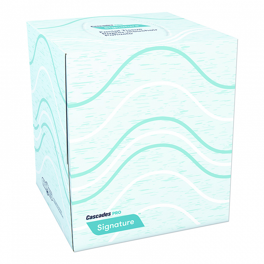 Signature Facial Tissue, Cube Box, 2-Ply, White, 90 Sheets/Box, 36 Boxes/Carton (F710)