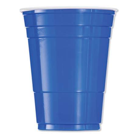 Dart SOLO PLASTIC PARTY COLD CUPS, 16OZ, BLUE, 50/BAG, 20 BAGS/CARTON (P16B)