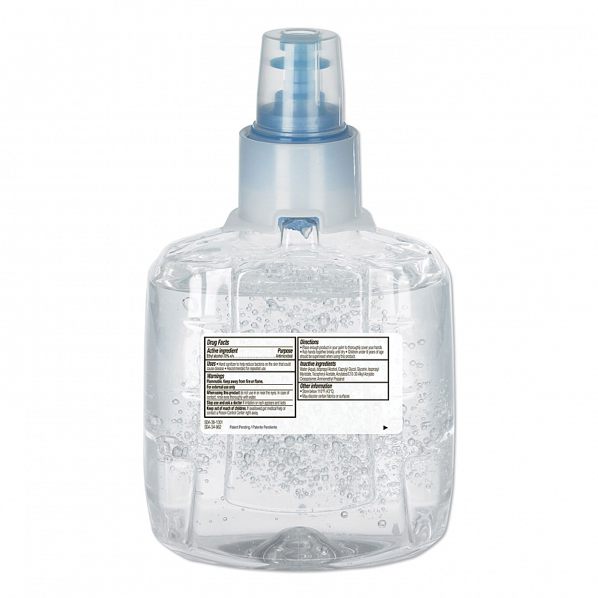 Advanced Hand Sanitizer Green Certified Gel Refill, For LTX-12 Dispensers, 1,200 mL, Fragrance-Free (190302EA)