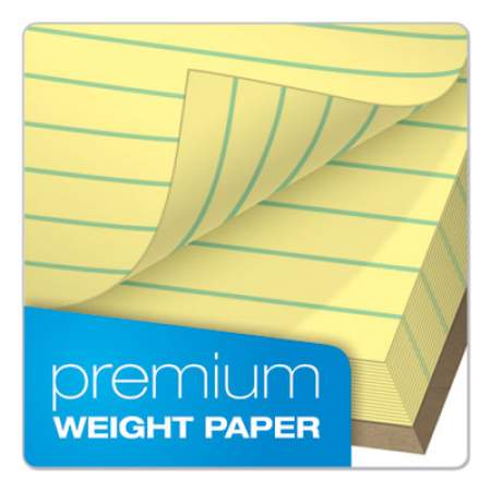 TOPS Docket Gold Ruled Perforated Pads, Wide/Legal Rule, 50 Canary-Yellow 8.5 x 11.75 Sheets, 12/Pack (63950)