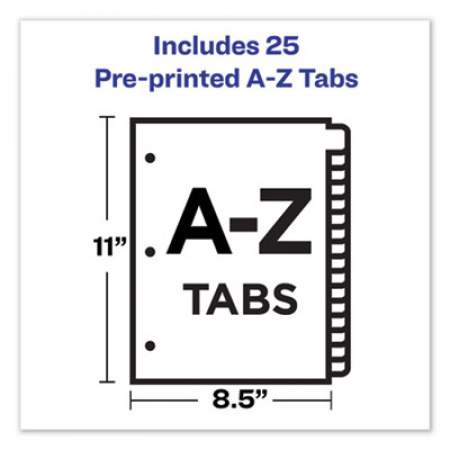 Avery Preprinted Laminated Tab Dividers w/Gold Reinforced Binding Edge, 25-Tab, Letter (11306)