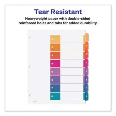 Avery Customizable TOC Ready Index Multicolor Dividers, 8-Tab, Letter, 24 Sets (11168)