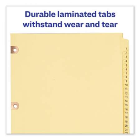 Avery Preprinted Laminated Tab Dividers w/Copper Reinforced Holes, 31-Tab, Letter (24283)