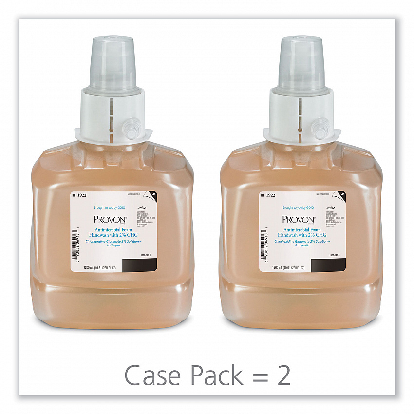 Antimicrobial Foam Handwash Refill, Fragrance-Free, 1,200 mL, 2/Carton (192202)