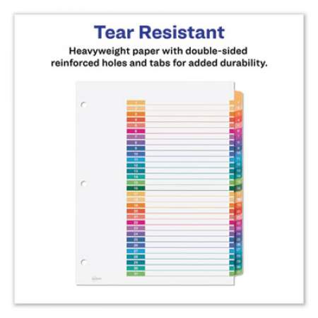 Avery Customizable TOC Ready Index Multicolor Dividers, 31-Tab, Letter (11129)