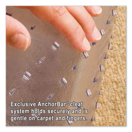 ES Robbins Performance Series Chair Mat with AnchorBar for Carpet up to 1", 36 x 48, Clear (124054)