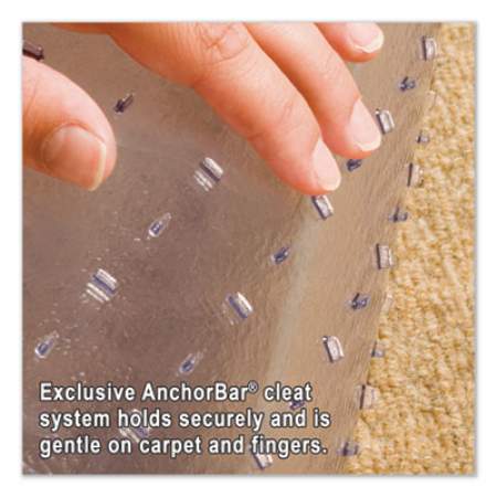ES Robbins EverLife Chair Mats for Medium Pile Carpet with Lip, 45 x 53, Clear (122173)