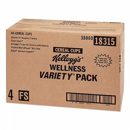 Breakfast Cereal - Single Serve, Classic Wellness Assortment, 2.2 oz Cup, 60/Carton (5X0404)