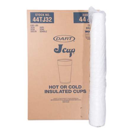 Dart Foam Drink Cups, 44 oz., Hot/Cold, White, 20/Bag (44TJ32)