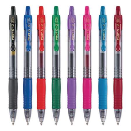 Pilot G2 Premium Gel Pen Convenience Pack, Retractable, Bold 1 mm, Assorted Ink and Barrel Colors, 8/Pack (31654)