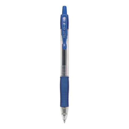Pilot G2 Premium Gel Pen, Retractable, Extra-Fine 0.5 mm, Blue Ink, Smoke Barrel, Dozen (31003)