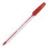 Paper Mate InkJoy 50ST Ballpoint Pen, Stick, Medium 1 mm, Red Ink, Clear Barrel, Dozen (2013156)