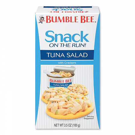 Snack on the Run Tuna Salad with Crackers, 3.5 oz Pack, 12/Carton (AHF70777)