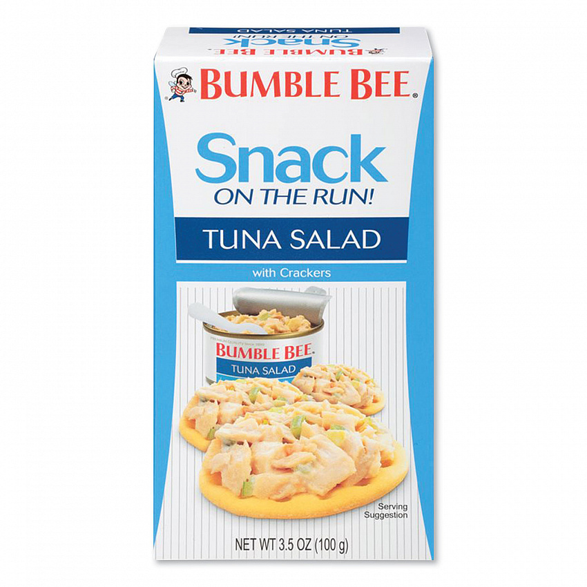 Snack on the Run Tuna Salad with Crackers, 3.5 oz Pack, 12/Carton (AHF70777)