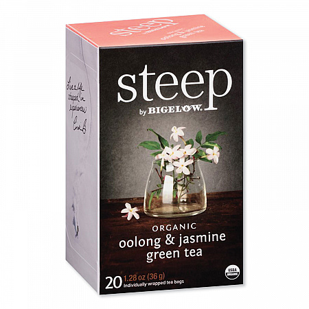 steep Tea, Oolong and Jasmine Green, 0.06 oz Tea Bag, 20/Box (RCB17714)