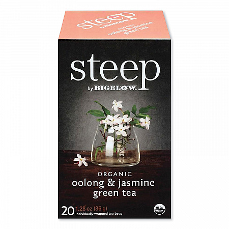 steep Tea, Oolong and Jasmine Green, 0.06 oz Tea Bag, 20/Box (RCB17714)