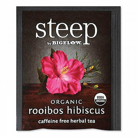 steep Tea, Rooibos Hibiscus Herbal Tea, 0.08 oz Tea Bag, 20/Box (RCB17713)