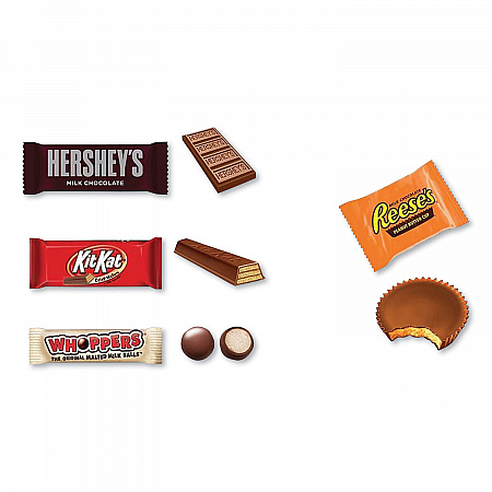 Party Pack Miniatures Milk Chocolate Variety, Assorted, 33.38 oz Bag (20243)