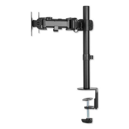 Alera AdaptivErgo Pole-Mounted Dual Monitor Arm for 30" Monitors, 360 deg Rotation, 30 deg Tilt, 360 deg Pan, Black, Supports 22 lb (AEMA2B)