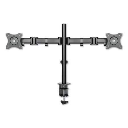 Alera AdaptivErgo Pole-Mounted Dual Monitor Arm for 30" Monitors, 360 deg Rotation, 30 deg Tilt, 360 deg Pan, Black, Supports 22 lb (AEMA2B)