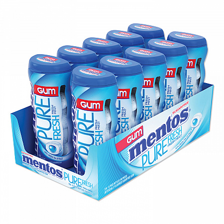 Pure Fresh Sugar-Free Gum, Mint, 15 Pieces/Pack, 10 Packs/Box (VAM1463620)