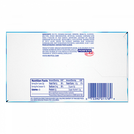 Pure Fresh Sugar-Free Gum, Mint, 15 Pieces/Pack, 10 Packs/Box (VAM1463620)