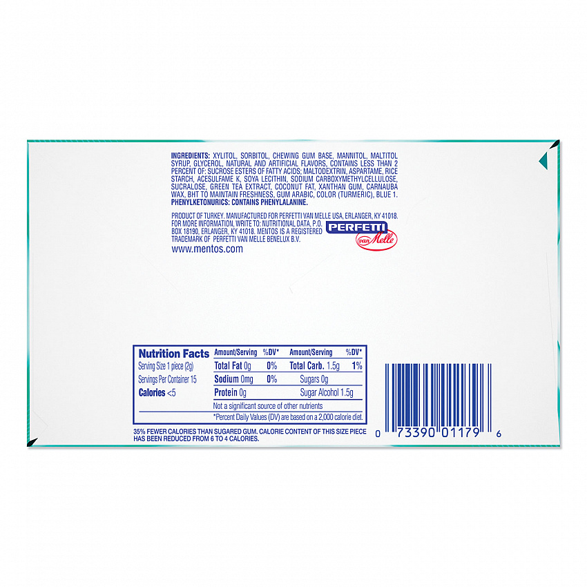 Pure Fresh Sugar-Free Gum, Wintergreen, 15 Pieces/Pack, 10 Packs/Box (VAM1463621)