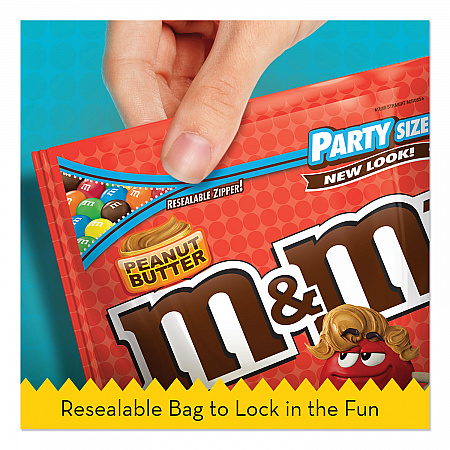 Chocolate Candies, Peanut Butter, 38 oz Resealable Bag (55085)