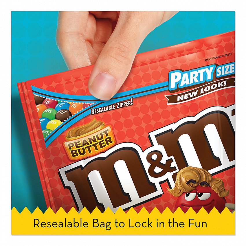 Chocolate Candies, Peanut Butter, 38 oz Resealable Bag (55085)