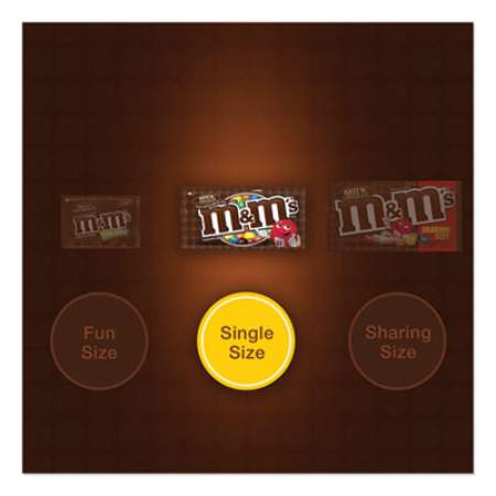 M & M's Chocolate Candies, Milk Chocolate, Individually Wrapped, 1.69 oz, 36/Box (49990)