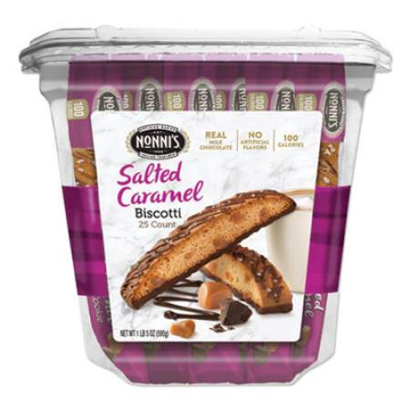 Nonni's Biscotti, Salted Caramel, 0.85 oz Individually Wrapped, 25/Pack (24319293)