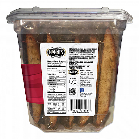 Biscotti, Dark Chocolate Almond, 0.85 oz Individually Wrapped, 25/Pack (NSD97651)