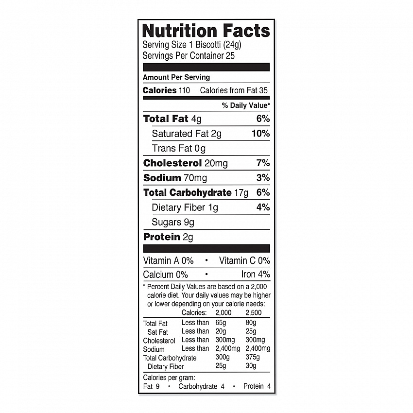 Biscotti, Dark Chocolate Almond, 0.85 oz Individually Wrapped, 25/Pack (NSD97651)