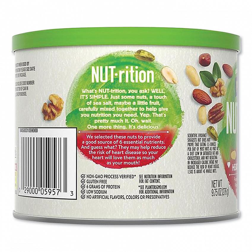 NUT-rition Heart Healthy Mix, 9.75 oz Can (05957)