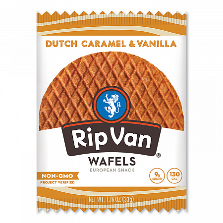 Wafels - Single Serve, Dutch Caramel and Vanilla, 1.16 oz Pack, 12/Box (00334)