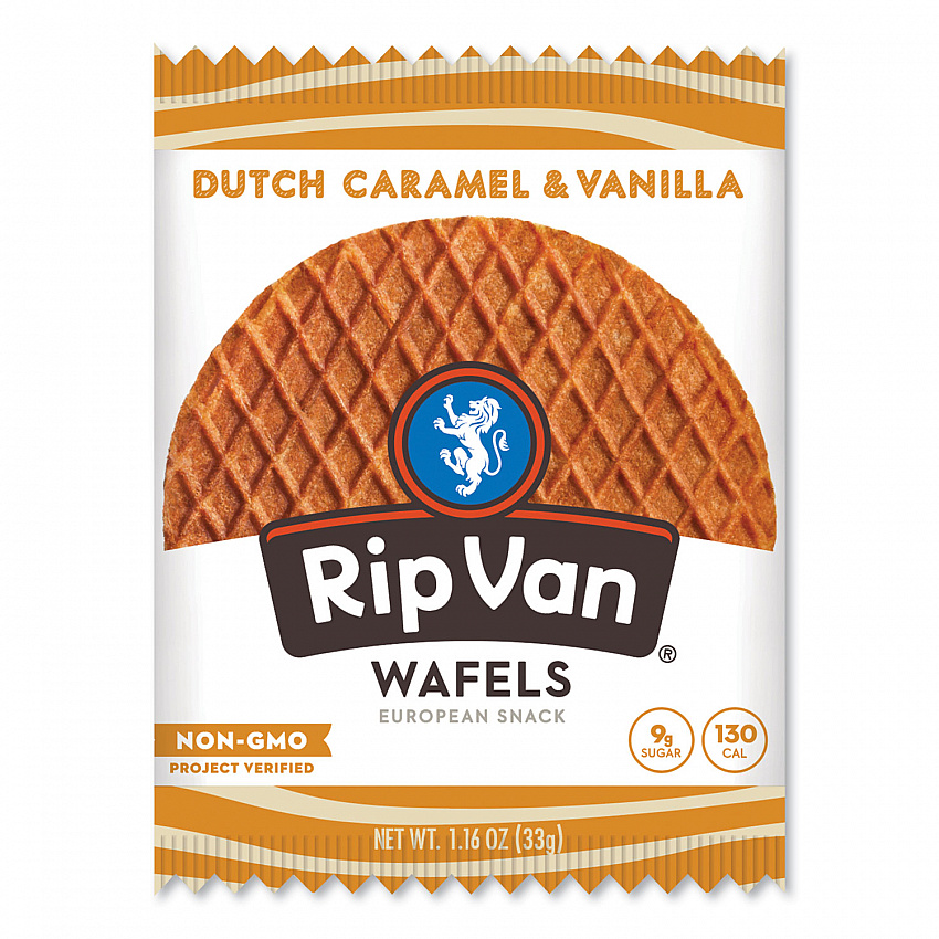 Wafels - Single Serve, Dutch Caramel and Vanilla, 1.16 oz Pack, 12/Box (00334)