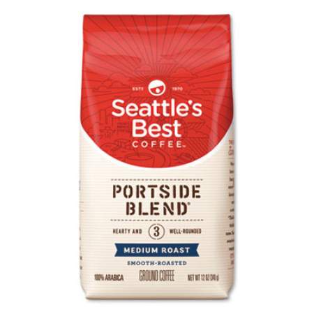 Seattle's Best Port Side Blend Ground Coffee, Medium Roast, 12 oz Bag (922471)