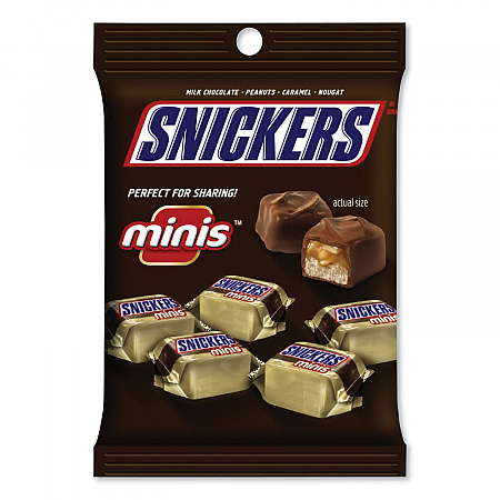 Minis Size Chocolate Bars, Milk Chocolate, 4.4 oz Pack, 12 Packs/Carton (MMM01502)