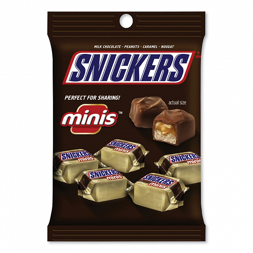 Minis Size Chocolate Bars, Milk Chocolate, 4.4 oz Pack, 12 Packs/Carton (MMM01502)