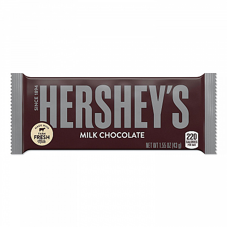 Chocolate Bars, Milk Chocolate, 55.8 oz, 36/Box (24000BX)